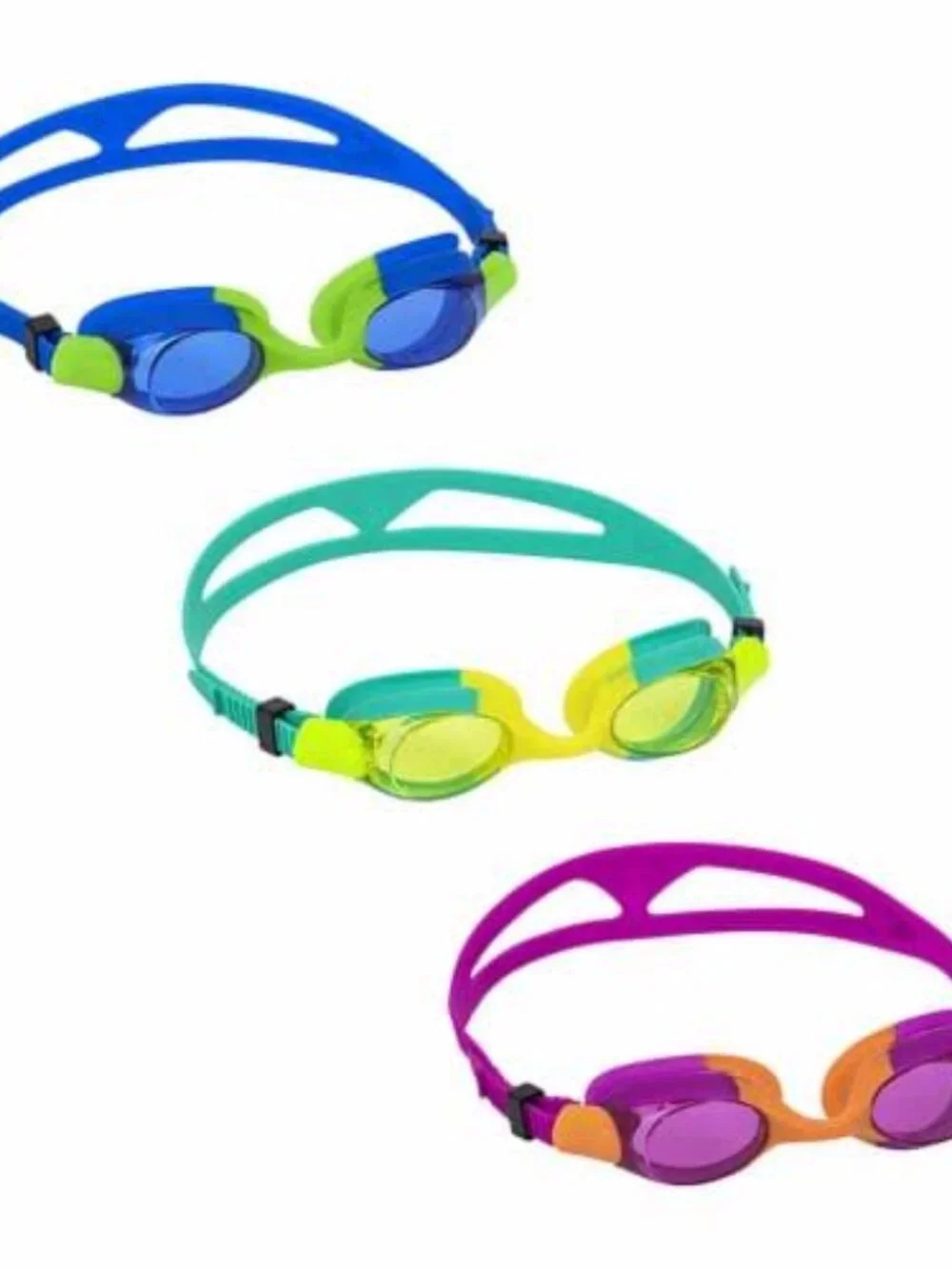 PACK OF 3 BRAND NEW BESTWAY YOUTH 7+ LIGHTNING PRO GOGGLES